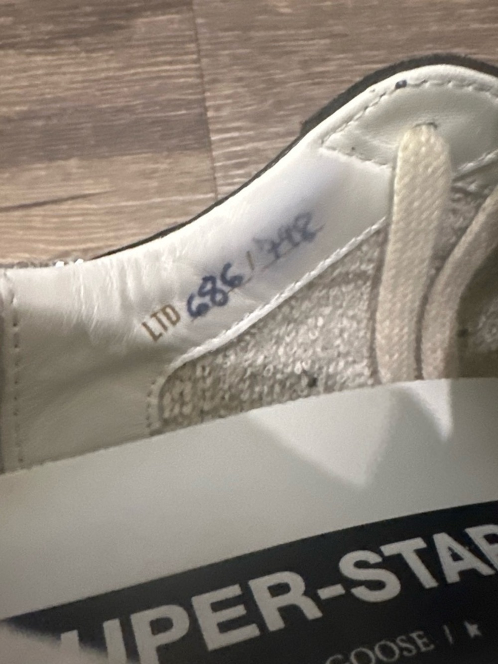 Golden Goose Black Suede Sneakers with Silver Glitter Detail - Picture 5 of 5